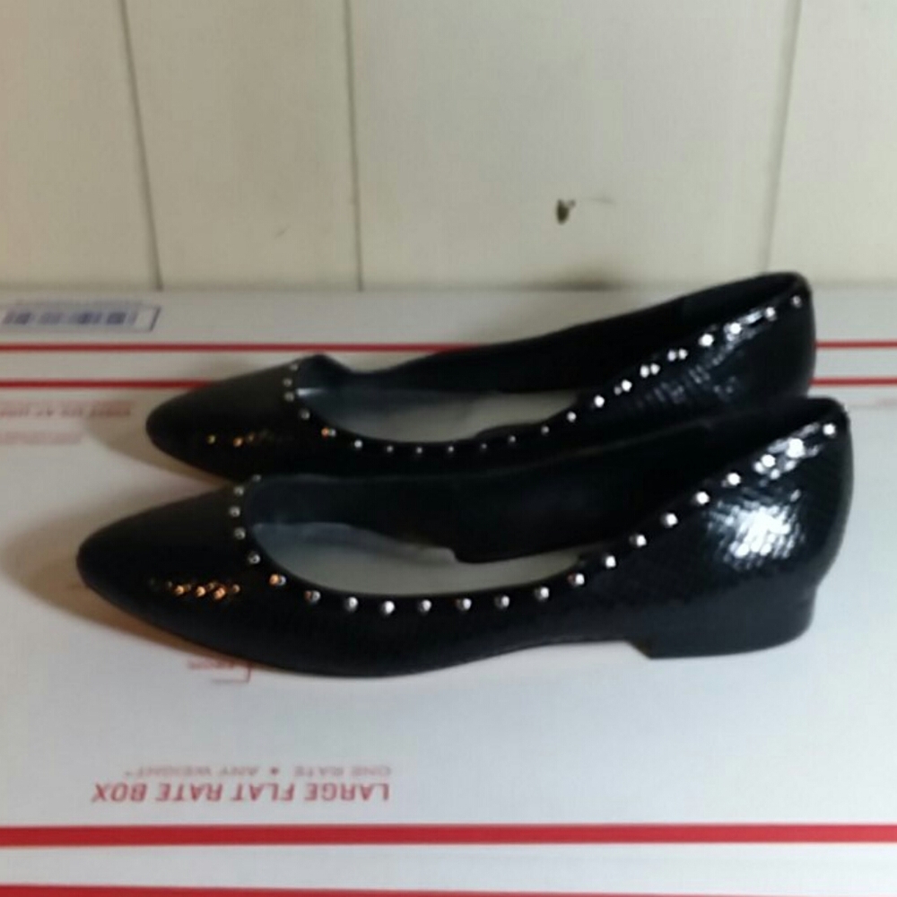 White House Black Market Snake Skin Print Flats
